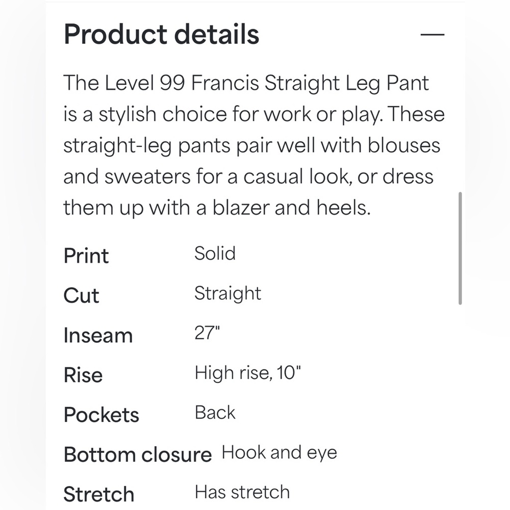 Level 99 Francis Straight Leg Trousers Teal PLUS - Picture 8 of 9
